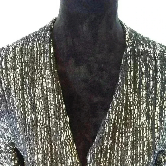 𝅺nic+zoe Fringe Worthy Jacket Black Petite Large - Picture 7 of 13